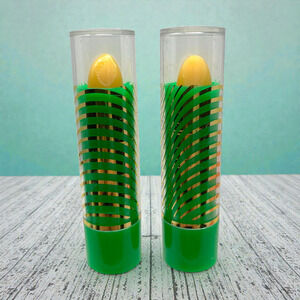 Vtg NEW Magic Color Changing Lipstick C4 Taiwan R.O.C. Mood pH Green Gold Tube